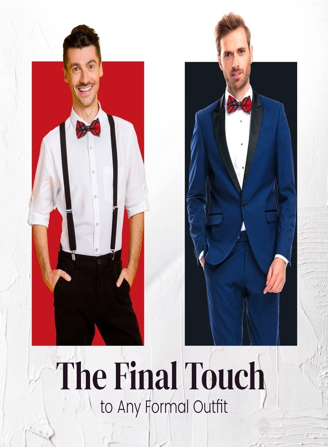 Man of Men - Red Bow Tie - Plaid Bow Ties for Men - Bowties Men - Image 3